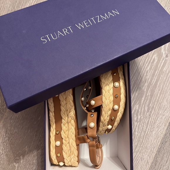 stuart weitzman espadrille platform wedge sandal - Picture 5 of 7